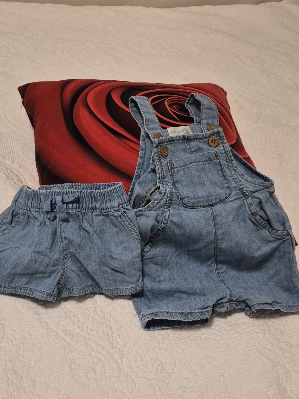 The Children's Place Light Blue Denim Drawstring Shorts